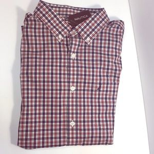 Nautica Men’s Plaid Button Up Shirt NWT